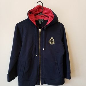 LAUREN Ralph Lauren Youth Blue Zip Up Sweater.